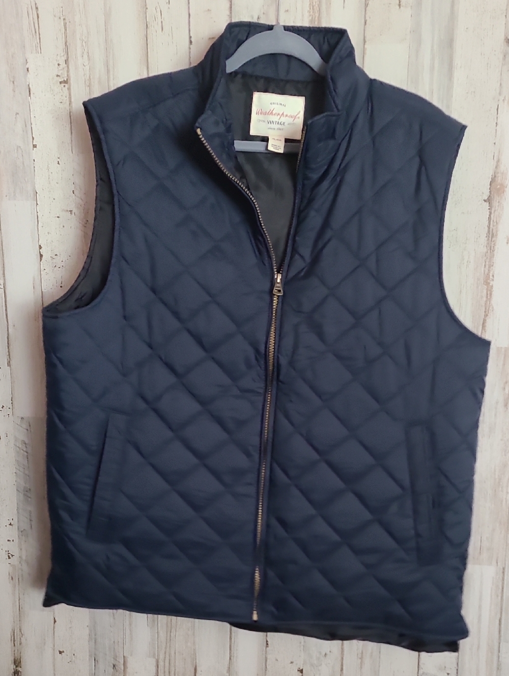 Weatherproof Quilted Vest in Navy Blue